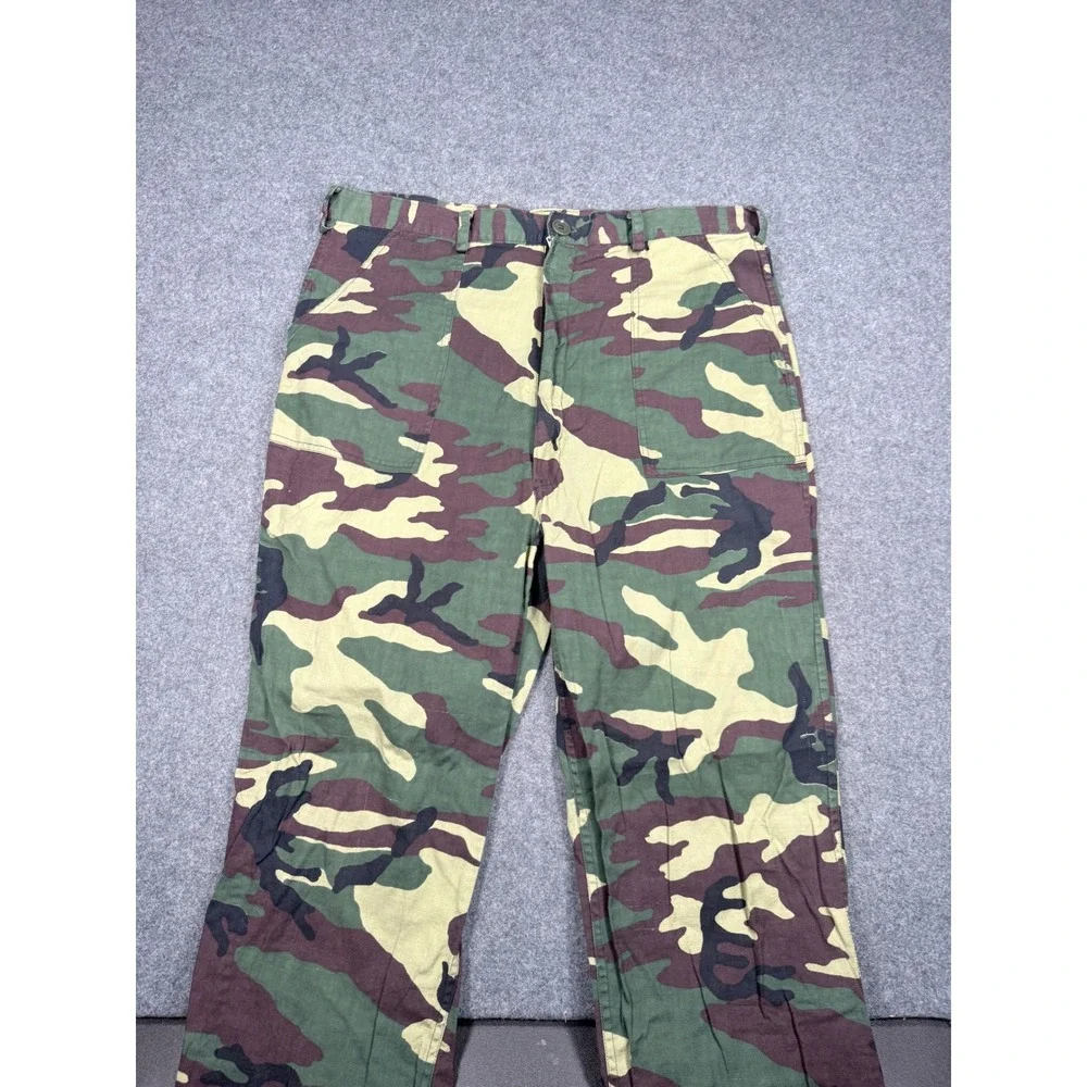 Caliber Sportsmans Apparel Mens Woodland Camo 2 Piece Set Jacket Pants Cotton